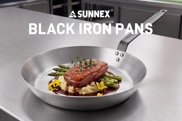SUNNEX Tigăi fierbinți din aluminiu antiaderență și tigăi negre de fier