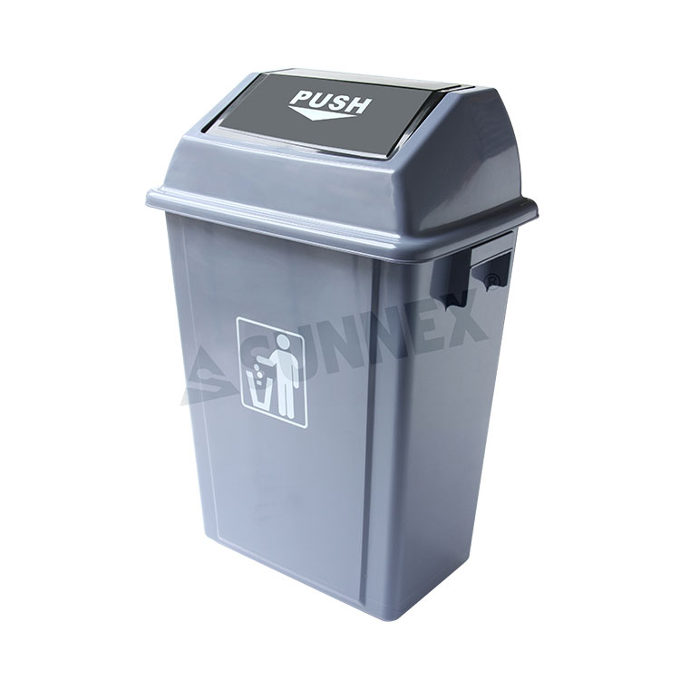 Coșuri de gunoi 40Ltr Pp Push Cover pentru curățare